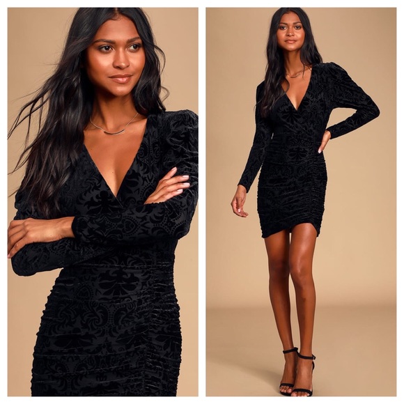 Lush Dresses & Skirts - Lulu’s Lush Black Paisley Burnout Dress NEW M